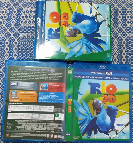 Blu Ray Rio 3d ( Sem O Dvd ) (Usado)