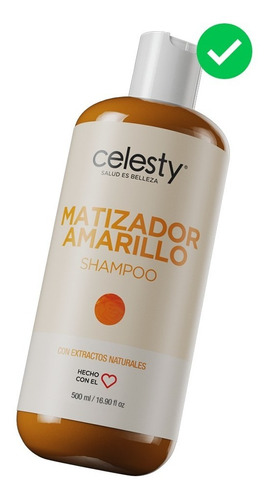 Shampoo Matizador Amarillo Yellow Cabello Dorado 500ml