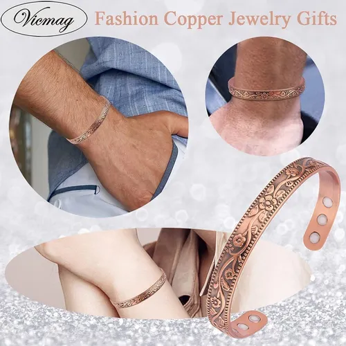 2 Pulsera Magnética Cobre Para Aliviar El Dolor La Artritis
