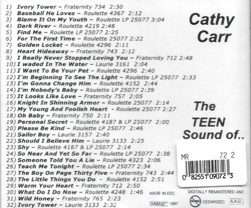 Cd: Teen Sound Of /ivory Tower: 32 Cortes