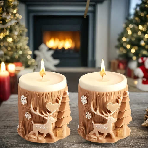 Molde De Silicona Para Velas De Aromaterapia Navideñas