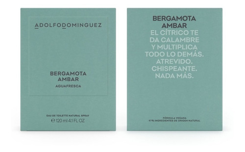 Adolfo Domínguez Agua Fresca Bergamota Ámbar Edt 120ml