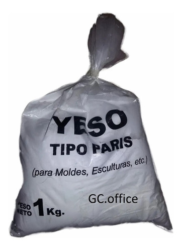 Yeso Tipo Paris Para Moldes Esculturas En Bolsa 1kg Pack X 5
