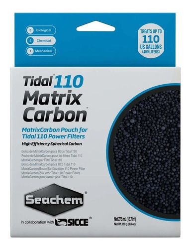 Imagen 1 de 7 de Seachem Tidal Matrix Carbón 110-en Bolsa Portante Con Cierre