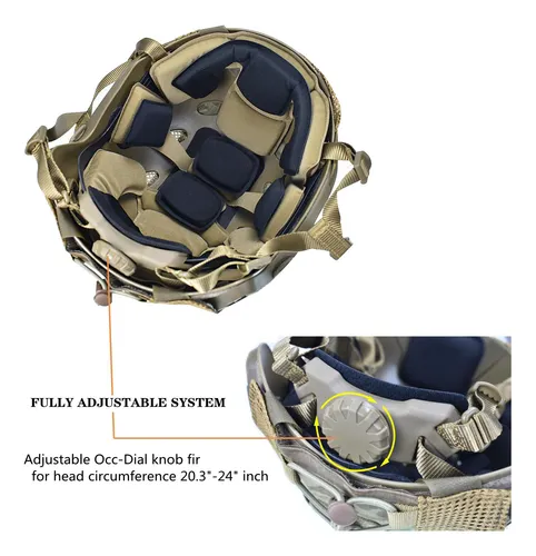 Casco Táctico Hdlsina Pj Ajustable Para Airsoft Y Paintball