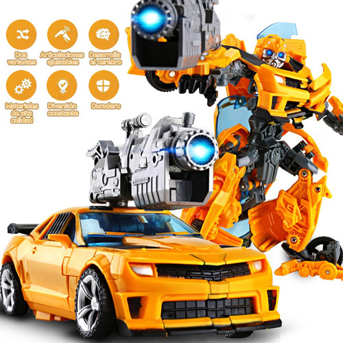 Juego De Coches Transformables Set Amarillo Bee Soldado