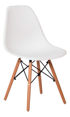 Cadeira Eiffel Saarinen Wood Pés De Madeira - Branco