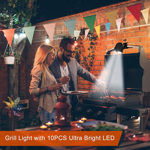 Luces De Parrilla Para Barbacoa A Prueba De Agua Y 10 Super-