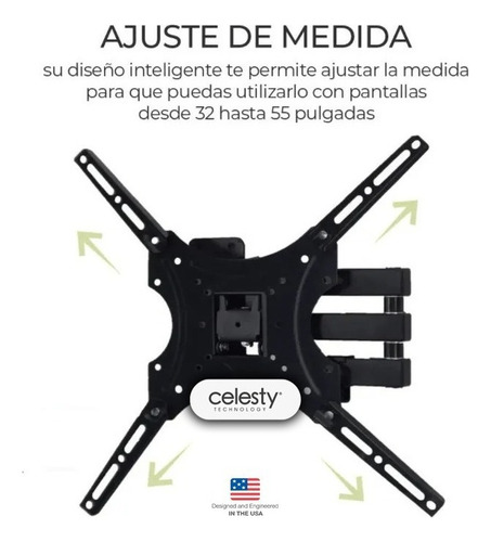 Soporte De Pared Smart Tv Ghia De 32 A 55 Brazo