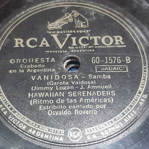 Pasta Hawaiian Serenaders Osvaldo Novarro Rca Victor C329