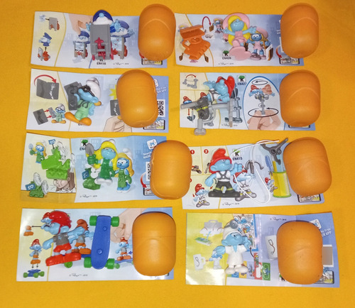Kinder Sorpresa Pitufos En La Ciudad Lote 8 Figuras (Usado)
