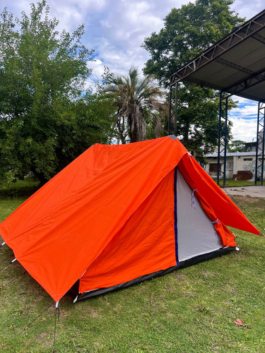 Carpa Canadiense 8 Personas Primera Calidad Alta Naranja