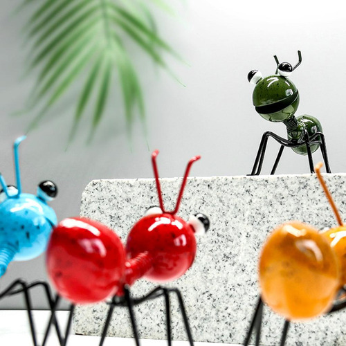 - 4 Pcs 3d Metal Ant Wall Art Decor Para Jardim Backyard