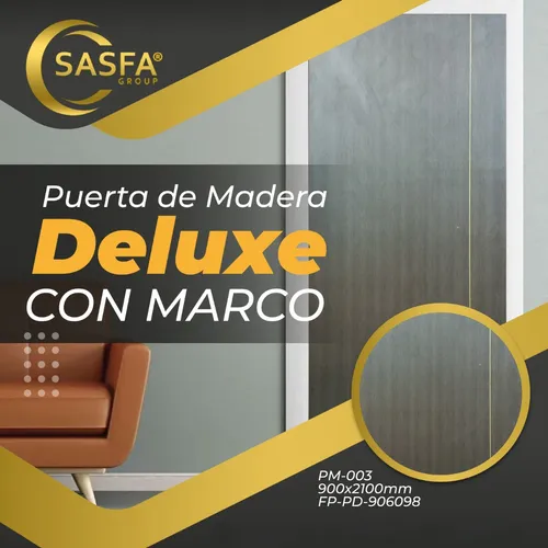Puerta De Madera Deluxe Con Marco Pm-003