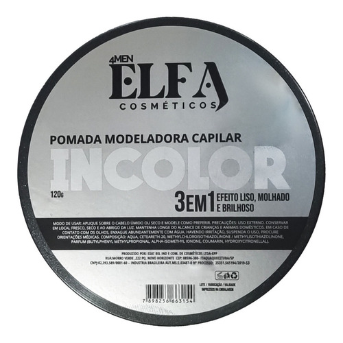 Imagem 3 de 10 de Pomada Modeladora Elfa For Man Oferta 20 Unidades Atacado