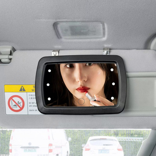 A Espejo Vanidad Visera Coche Con Luz Led, Universal