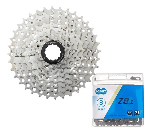 Pacha Cassette Gw 8v 11-36 + Cadenilla Kmc Bicicleta Mtb