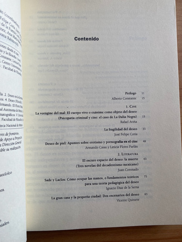 Escenarios Del Deseo. Reflexiones Desde El Cine, La Literatu (Usado)