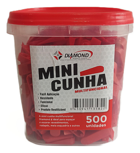 Mini Cunha Multifuncional 500pçs Diamond Pote Vermelho Profissional