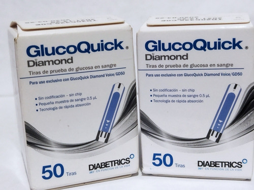 100 Tirillas Glucoquik Díamon/voice/gd50+ Envío Gratis