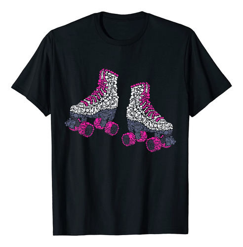 Camiseta De Patinaje Sobre Ruedas Para Mujer, Negro, S