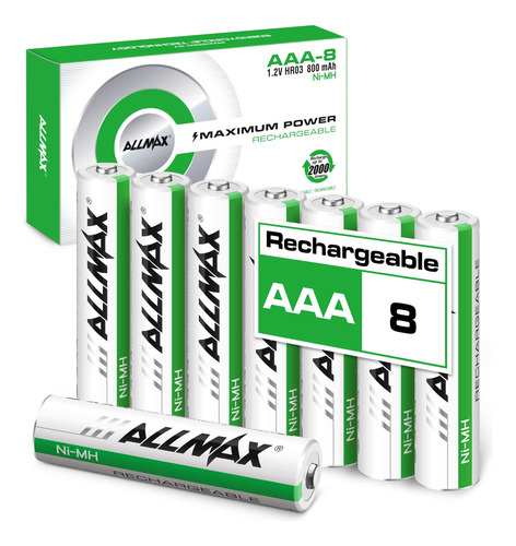Allmax Aaa - Baterias Recargables Nimh Triple A (paquete De