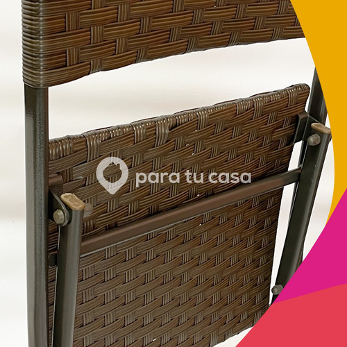 Juego De Jardin Sillas Sillones Mesa 3 Pzas Simil Ratan
