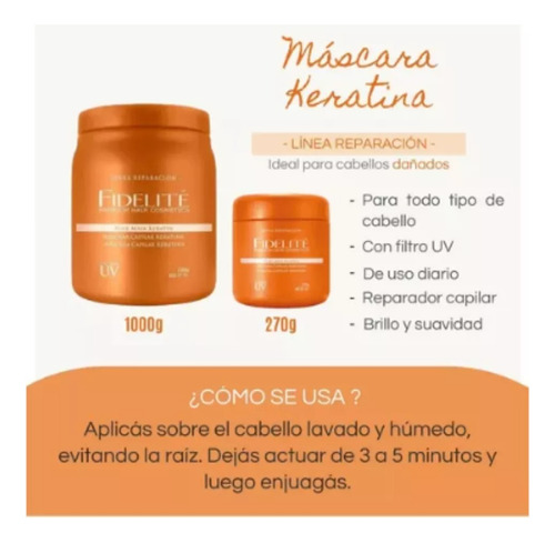 Kit Mascara Kilo Almendras Coco Vainilla Keratina Fidelite