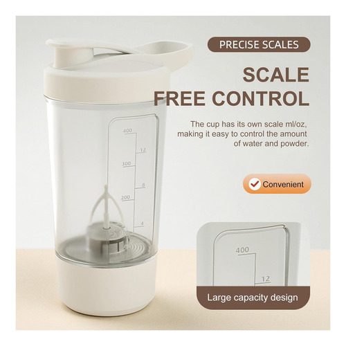 Shaker Mezclador Automático De Proteína Polvo Portátil 450ml