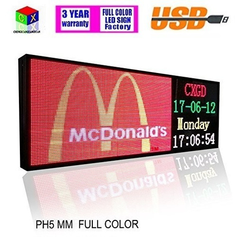 Imagen 5 de 5 de Letrero Programable P10 De 300 X 70 Cm De Alto Full Videos