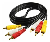 Comprar Cable Audio Y Video 3 Puntas Rca Macho A Rca Macho 1.5mts Tv