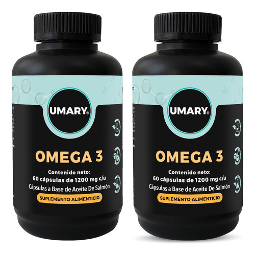 Umary Omega 3, 120 Softgel 1200 Mg Duo (rinde Para 60 Días) Sabor Sin sabor