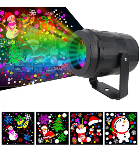Navidad Led Proyector Luz 16 Patrones Moviendo Lámpara De