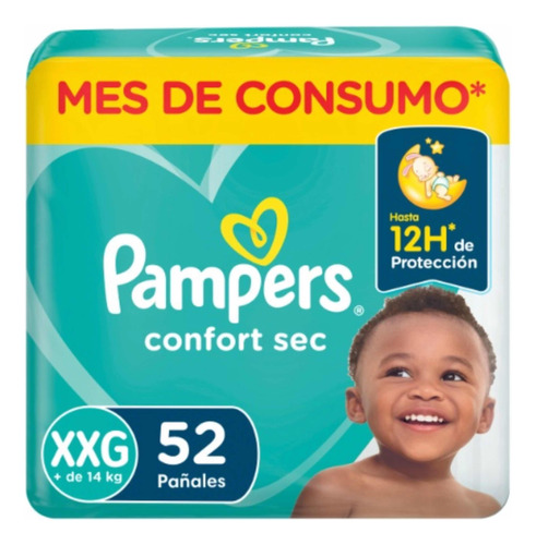 Pañales Pampers Xxg 52 Unidades