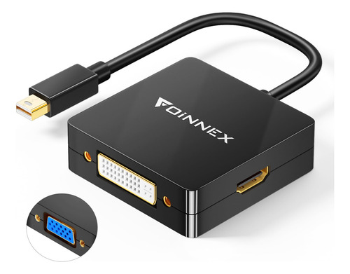 Adaptador Mini Displayport A Hdmi Dvi Vga, Convertidor De Pa