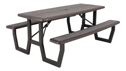 Mesa Plegable Para Picnic Color Marron, Lifetime Msi