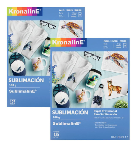 250 Hojas Papel Sublimacion Carta Sublimar Subl17 Kronaline