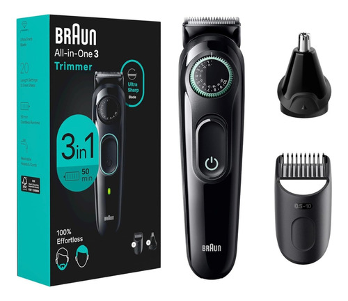 Braun Afeitadora Barba 20 Niveles Inalámbrica Bt3221