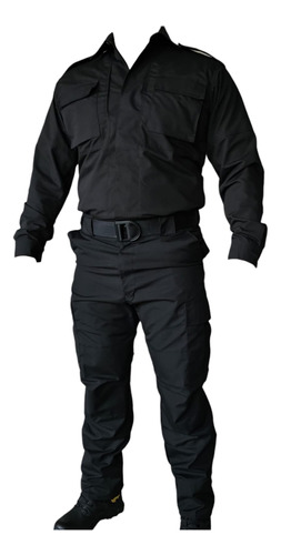 Uniforme Táctico Comando Hotan Para Policia Color Negro 