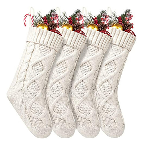 4pcs Calcetines Navideños Navidad Decoracion Muñeca Regalo