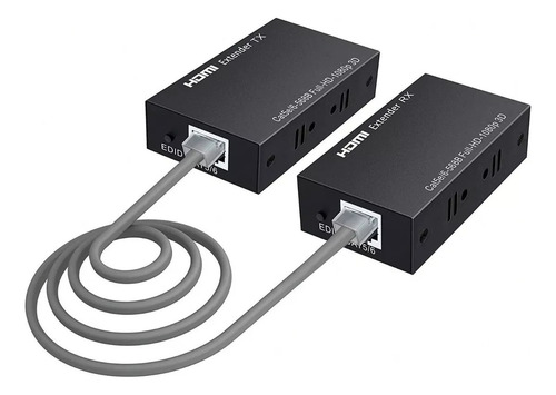 Extensor Hdmi De 60m Transmisor Y Receptor Cat5e Cat6 Rj45