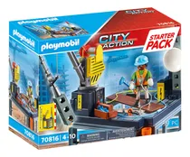Comprar Playset Playmobil Set Construccion Con Grua City Action