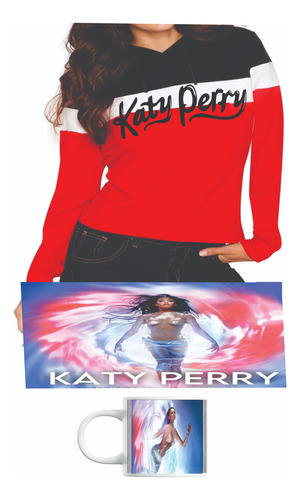 Sudadera Bicolor Cojin Y Taza De Katy Perry