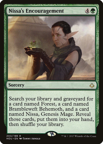 Carta Magic Nissa's Encouragement Hour Of Devastation Mtg