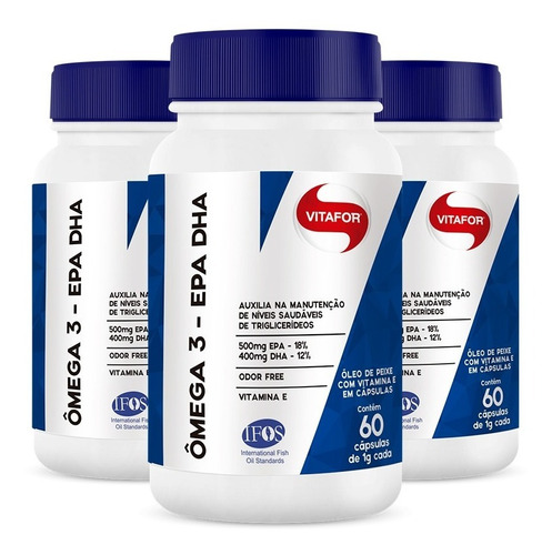 Ômega 3 Epa/dha - 3x 60 Cápsulas - Vitafor