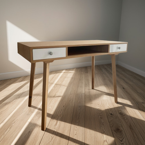 Escritorio Campeche Encino Madera Moderno Minimalista