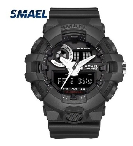 Relógio Masculino Smael 1642 Esportivo Digital Preto Shock