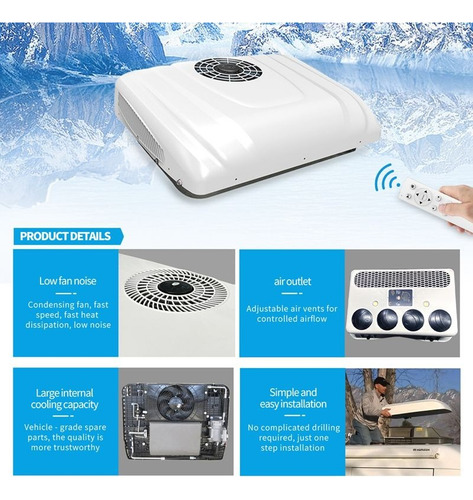 Kit De Aire Acondicionado De Techo Universal 12v/24v