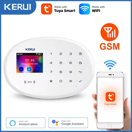 Kit Alarma Kerui W202 Hogar Wifi Gsm Tuya Alexa Google