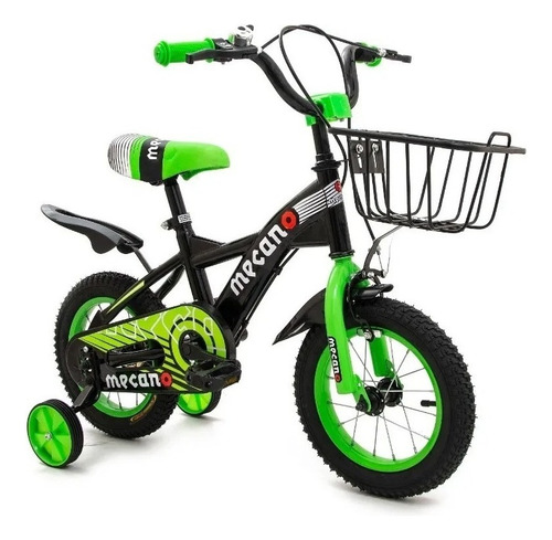 Bicicleta Cross Rodado 16 Infantil Love Ruedas Inflables Color Verde